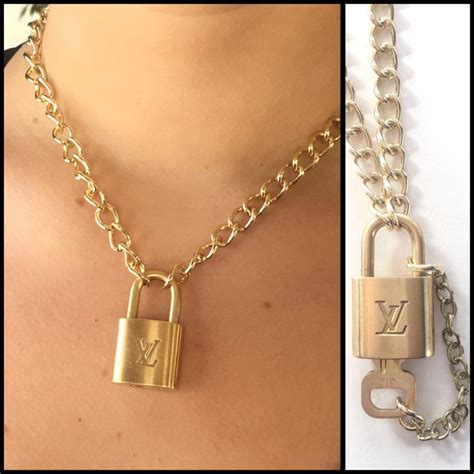 louis vuitton mens pendants|louis vuitton lock pendant necklace.